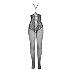 Comprar SUBBLIME - 951849 BODYSTOCKING DE REJILLA COPA ABIERTA Y CUELLO HALTER NEGRO TALLA ÚNICA al mejor precio - Envíos Discretos