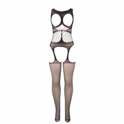 Comprar SUBBLIME - 951900 BODYSTOCKING CROTCHLESS DE REJILLA CON COPA Y HOMBROS ABIERTOS NEGRO TALLA ÚNICA al mejor precio - Envíos Discretos