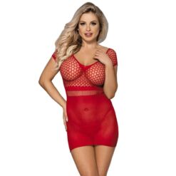 Comprar SUBBLIME - 951924 VESTIDO DE REJILLA CROCHÉ CORTO ROJO TALLA ÚNICA al mejor precio - Envíos Discretos