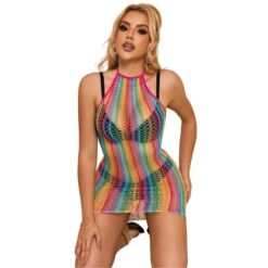 Comprar SUBBLIME - 952341 VESTIDO DE REJILLA ARCOIRIS TALLA ÚNICA al mejor precio - Envíos Discretos