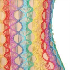 Comprar SUBBLIME - 952365 VESTIDO DE REJILLA HOMBROS DESCUBIERTOS ARCOIRIS TALLA ÚNICA al mejor precio - Envíos Discretos