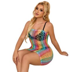 Comprar SUBBLIME - 952365 VESTIDO DE REJILLA HOMBROS DESCUBIERTOS ARCOIRIS TALLA ÚNICA al mejor precio - Envíos Discretos