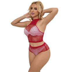 Comprar SUBBLIME - 952402 SET DE REJILLA CON BRILLANTES ROJO TALLA ÚNICA al mejor precio - Envíos Discretos