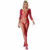 Comprar SUBBLIME - 952419 BODYSTOCKING DE REJILLA CON DIAMANTES MANGA LARGA ROJO TALLA ÚNICA al mejor precio - Envíos Discretos
