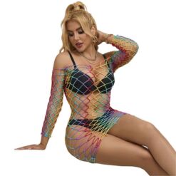 Comprar SUBBLIME - 952426 VESTIDO DE REJILLA MANGA LARGA ARCOIRIS TALLA ÚNICA al mejor precio - Envíos Discretos