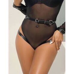 Comprar SUBBLIME - 953690 ESPOSAS CON CINTURÓN BONDAGE NEGRO TALLA ÚNICA al mejor precio - Envíos Discretos