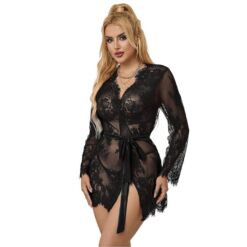 Comprar SUBBLIME - 953751 CAMISÓN DE ENCAJE + TANGA NEGRO S/M al mejor precio - Envíos Discretos