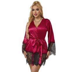Comprar SUBBLIME - 953829 ELEGANTE CAMISON  DE ENCAJE + TANGA ROJO L/XL al mejor precio - Envíos Discretos