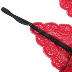 Comprar SUBBLIME - 953898 SET 3 PIEZAS ENCAJE Y SATEN ROJO S/M al mejor precio - Envíos Discretos