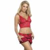 Comprar SUBBLIME - 953904 SET 3 PIEZAS ENCAJE Y SATEN ROJO L/XL al mejor precio - Envíos Discretos
