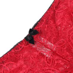 Comprar SUBBLIME - 953904 SET 3 PIEZAS ENCAJE Y SATEN ROJO L/XL al mejor precio - Envíos Discretos