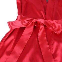 Comprar SUBBLIME - 954024 CAMISON DE ENCAJE ESPALDA TRANSPARENTE + TANGA ROJO/NEGRO L/XL al mejor precio - Envíos Discretos