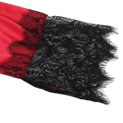 Comprar SUBBLIME - 954024 CAMISON DE ENCAJE ESPALDA TRANSPARENTE + TANGA ROJO/NEGRO L/XL al mejor precio - Envíos Discretos