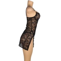 Comprar SUBBLIME - 954185 BABYDOLL DE ENCAJE CON TIRANTES AJUSTABLES NEGRO S/M al mejor precio - Envíos Discretos