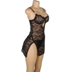Comprar SUBBLIME - 954185 BABYDOLL DE ENCAJE CON TIRANTES AJUSTABLES NEGRO S/M al mejor precio - Envíos Discretos
