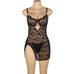 Comprar SUBBLIME - 954185 BABYDOLL DE ENCAJE CON TIRANTES AJUSTABLES NEGRO S/M al mejor precio - Envíos Discretos