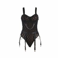 Comprar SUBBLIME - 954260 BODY CON CADENAS + LIGUEROS NEGRO S/M al mejor precio - Envíos Discretos