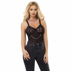 Comprar SUBBLIME - 954260 BODY CON CADENAS + LIGUEROS NEGRO S/M al mejor precio - Envíos Discretos