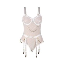 Comprar SUBBLIME - 954284 BODY CON CADENAS + LIGUEROS BLANCO S/M al mejor precio - Envíos Discretos