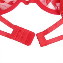 Comprar SUBBLIME - 954321 SUJETADOR + TANGA + LIGUEROS ESTAMPADO DE CORAZONES ROJO S/M al mejor precio - Envíos Discretos
