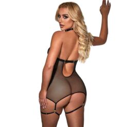 Comprar SUBBLIME - 954444 VESTIDO SEXY DE REJILLA CUERO NEGRO S/M al mejor precio - Envíos Discretos