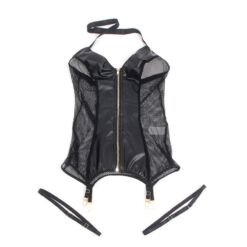 Comprar SUBBLIME - 954451 VESTIDO SEXY DE REJILLA CUERO NEGRO L/XL al mejor precio - Envíos Discretos