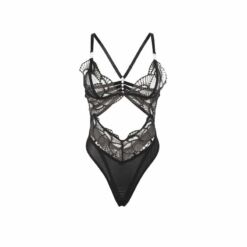 Comprar SUBBLIME - 955212 BODY TRANSPARENTE CON ENCAJE HUECO NEGRO S/M al mejor precio - Envíos Discretos