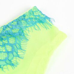 Comprar SUBBLIME - 955311 SET SUJETADOR CON ENCAJE Y LIGUEROS VERDE Y AZUL S/M al mejor precio - Envíos Discretos