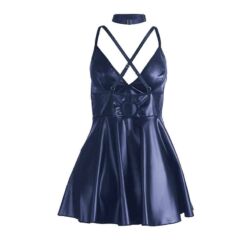 Comprar SUBBLIME - 955410 VESTIDO CON TIRANTES DE CUERO AZUL S/M al mejor precio - Envíos Discretos