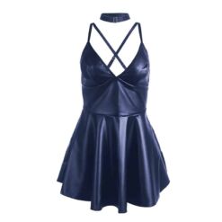 Comprar SUBBLIME - 955427 VESTIDO CON TIRANTES DE CUERO AZUL L/XL al mejor precio - Envíos Discretos