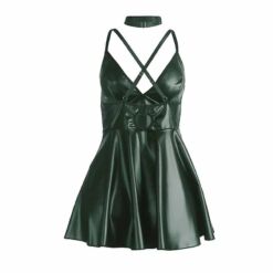Comprar SUBBLIME - 955441 VESTIDO CON TIRANTES DE CUERO VERDE L/XL al mejor precio - Envíos Discretos
