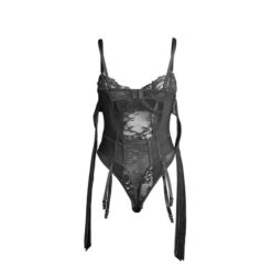 Comprar SUBBLIME - 955496 BODY DE ENCAJE CON LAZOS Y LIGAS NEGRO S/M al mejor precio - Envíos Discretos