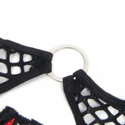 Comprar SUBBLIME - 955533 CONJUNTO SUJETADOR CON CREMALLERA DE MALLA DE CHAROL ROJO S/M al mejor precio - Envíos Discretos