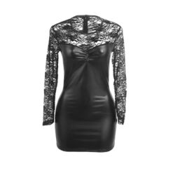 Comprar SUBBLIME - 955595 VESTIDO DE MANGA LARGA CON ENCAJE NEGRO S/M al mejor precio - Envíos Discretos