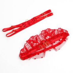 Comprar SUBBLIME - 957513 CONJUNTO SUJETADOR Y LIGA DE ENCAJE ROJO L/XL al mejor precio - Envíos Discretos