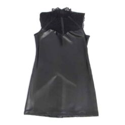 Comprar SUBBLIME - 957551 VESTIDO DE CUERO CON CUELLO DE ENCAJE NEGRO L/XL al mejor precio - Envíos Discretos