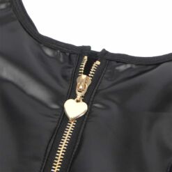 Comprar SUBBLIME - 957667 VESTIDO DE CUERO CON CREMALLERA DE CORAZÓN NEGRO S/M al mejor precio - Envíos Discretos