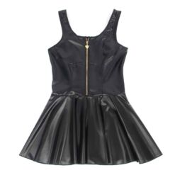 Comprar SUBBLIME - 957667 VESTIDO DE CUERO CON CREMALLERA DE CORAZÓN NEGRO S/M al mejor precio - Envíos Discretos