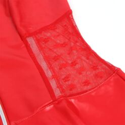 Comprar SUBBLIME - 957728 VESTIDO DE CUERO CON CREMALLERA Y ENCAJE ROJO S/M al mejor precio - Envíos Discretos