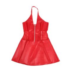 Comprar SUBBLIME - 957728 VESTIDO DE CUERO CON CREMALLERA Y ENCAJE ROJO S/M al mejor precio - Envíos Discretos