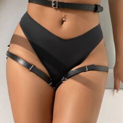 Comprar SUBBLIME - ARNÉS CINTURA Y PIERNAS CUERO NEGRO TALLA ÚNICA al mejor precio - Envíos Discretos