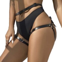 Comprar SUBBLIME - ARNÉS CINTURA Y PIERNAS CUERO NEGRO TALLA ÚNICA al mejor precio - Envíos Discretos