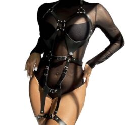 Comprar SUBBLIME - ARNÉS CUERPO ENTERO CON HEBILLAS CUERO NEGRO TALLA ÚNICA al mejor precio - Envíos Discretos