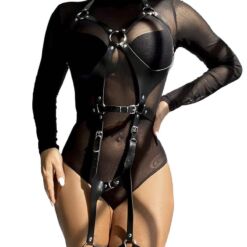 Comprar SUBBLIME - ARNÉS CUERPO ENTERO CON HEBILLAS CUERO NEGRO TALLA ÚNICA al mejor precio - Envíos Discretos
