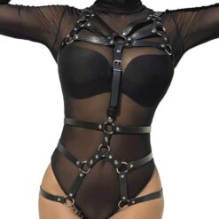 Comprar SUBBLIME - ARNÉS DE CUERPO CORREAS AJUSTABLE CUERO NEGRO TALLA ÚNICA al mejor precio - Envíos Discretos