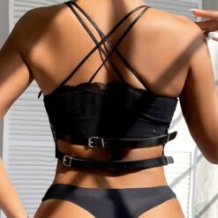 Comprar SUBBLIME - ARNÉS DE PECHO ANILLAS DE CUERO NEGRO TALLA ÚNICA al mejor precio - Envíos Discretos