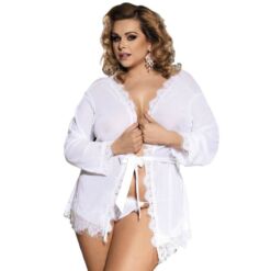 Comprar SUBBLIME - BABYDOLL BLANCO CON FRANJATALLA GRANDE al mejor precio - Envíos Discretos