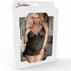 Comprar SUBBLIME - BABYDOLL ENCAJE FLORAL ROJO S/M al mejor precio - Envíos Discretos