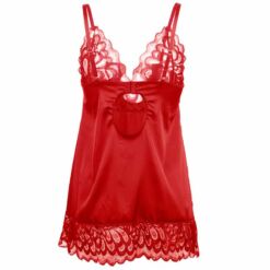 Comprar SUBBLIME - BABYDOLL SATINADO CON ENCAJE ROJO S/M al mejor precio - Envíos Discretos