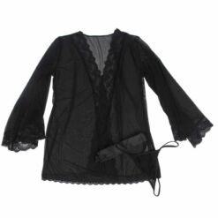 Comprar SUBBLIME - BATA TELA TRANSPARENTE DETALLE ENCAJE NEGRO S/M al mejor precio - Envíos Discretos